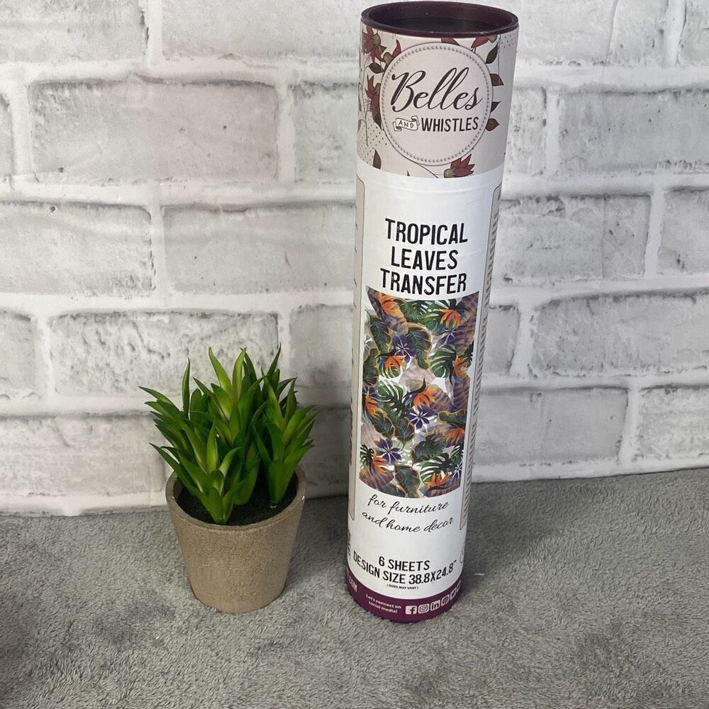 Dixie Belle Tropical Leaves Transfers NIB